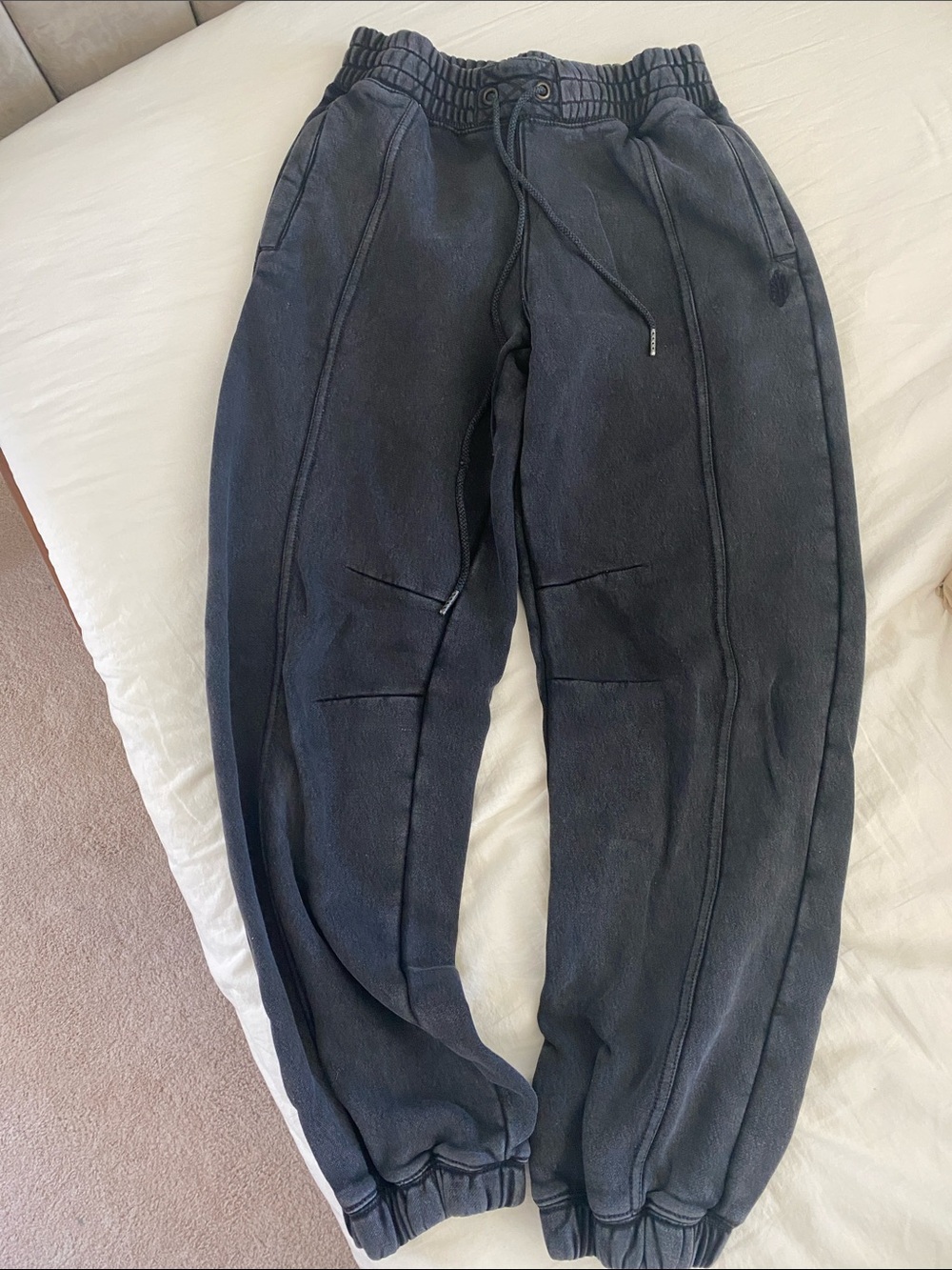 Free People sweatpants joggers charcoal grey or washed black
